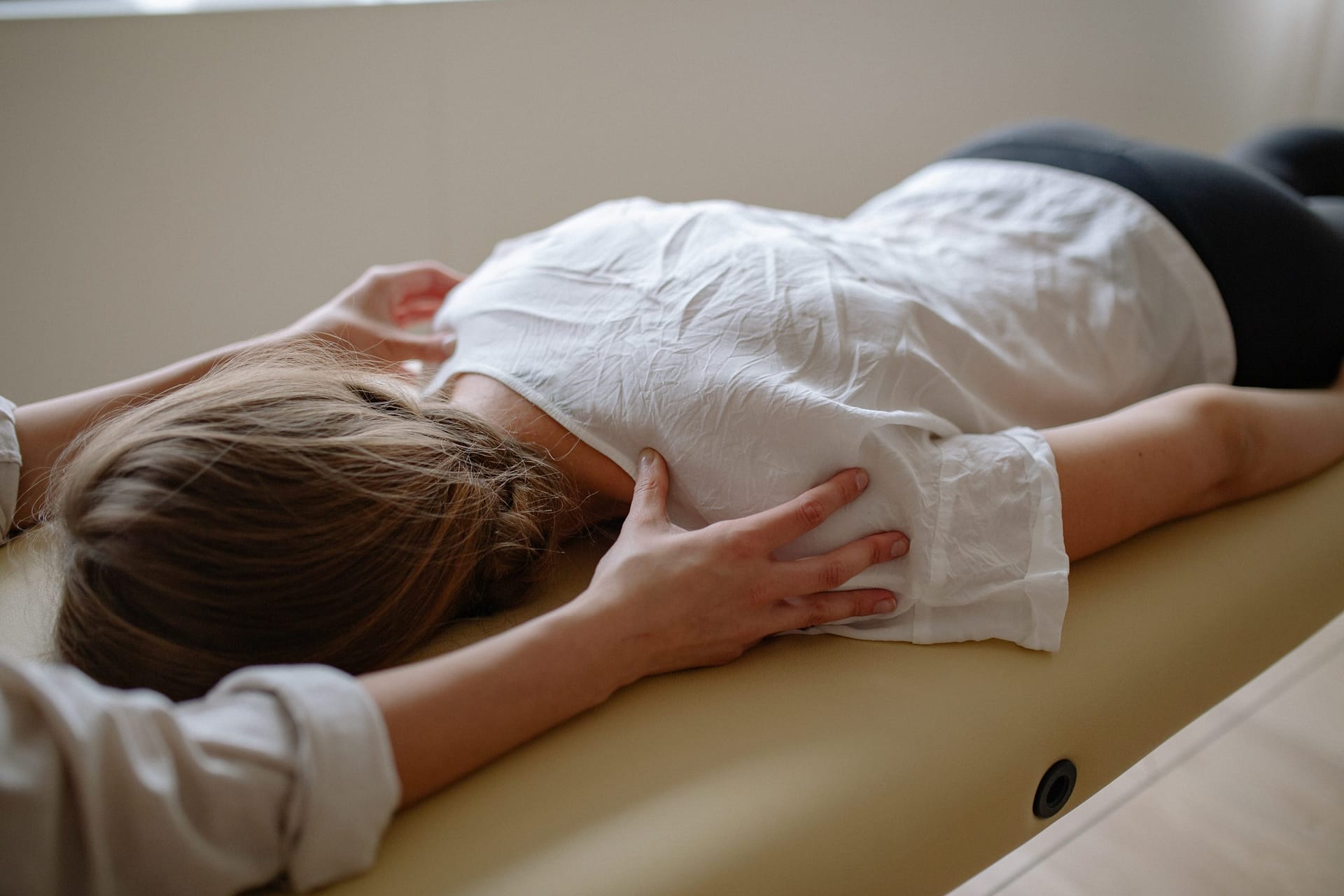Woman taking massages